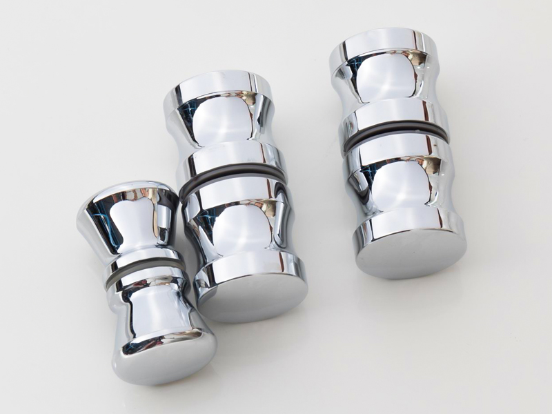 1H badrumsglasdörr runt plasthandtag