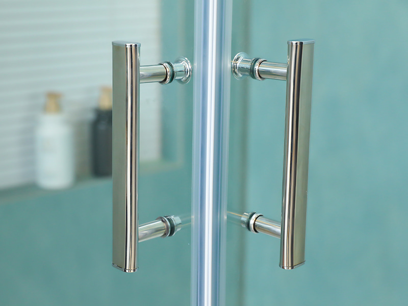 LA Hög duschkabin med dubbla hål handtag, med bricka LA Hög duschkabin med dubbla hål handtag, med bricka