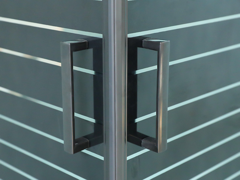 SQ Svart aluminiumprofil Fyrkantigt duschkabin med dubbla hål SQ Svart aluminiumprofil Fyrkantigt duschkabin med dubbla hål