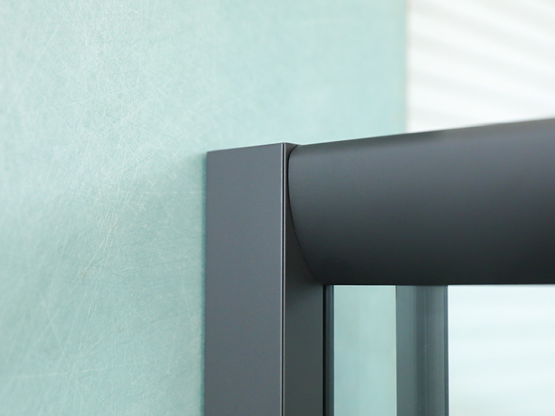 SQ Svart aluminiumprofil Fyrkantigt duschkabin med dubbla hål SQ Svart aluminiumprofil Fyrkantigt duschkabin med dubbla hål