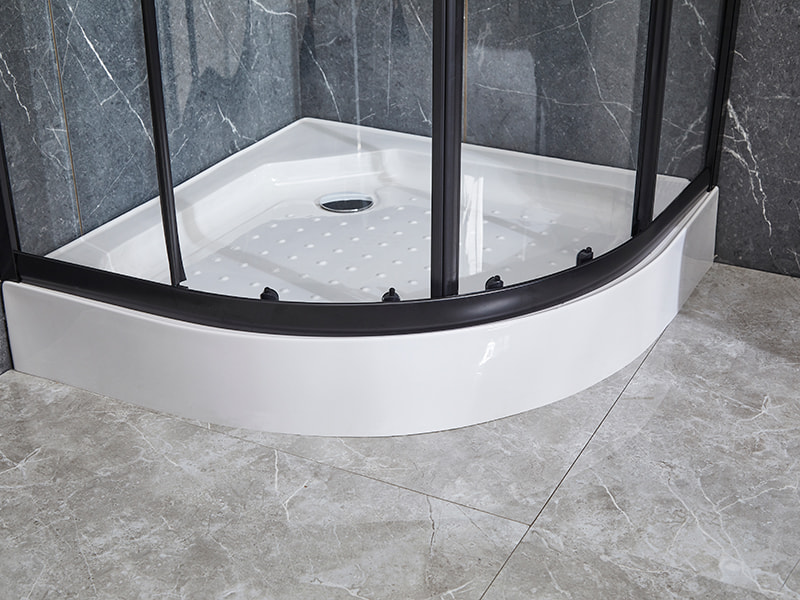 SE Skjutdörr i glas för duschvägg, svart aluminiumprofil SE Skjutdörr i glas för duschvägg, svart aluminiumprofil