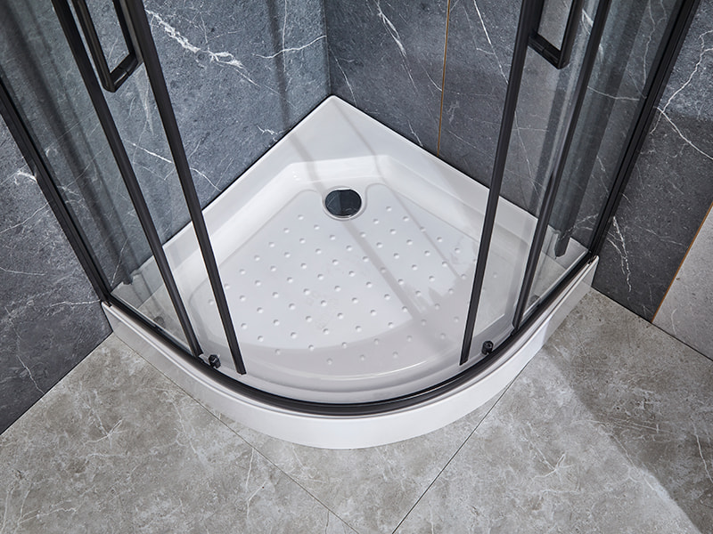 SE Skjutdörr i glas för duschvägg, svart aluminiumprofil SE Skjutdörr i glas för duschvägg, svart aluminiumprofil