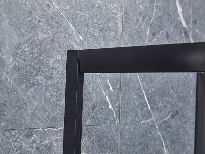 SE Skjutdörr i glas för duschvägg, svart aluminiumprofil SE Skjutdörr i glas för duschvägg, svart aluminiumprofil