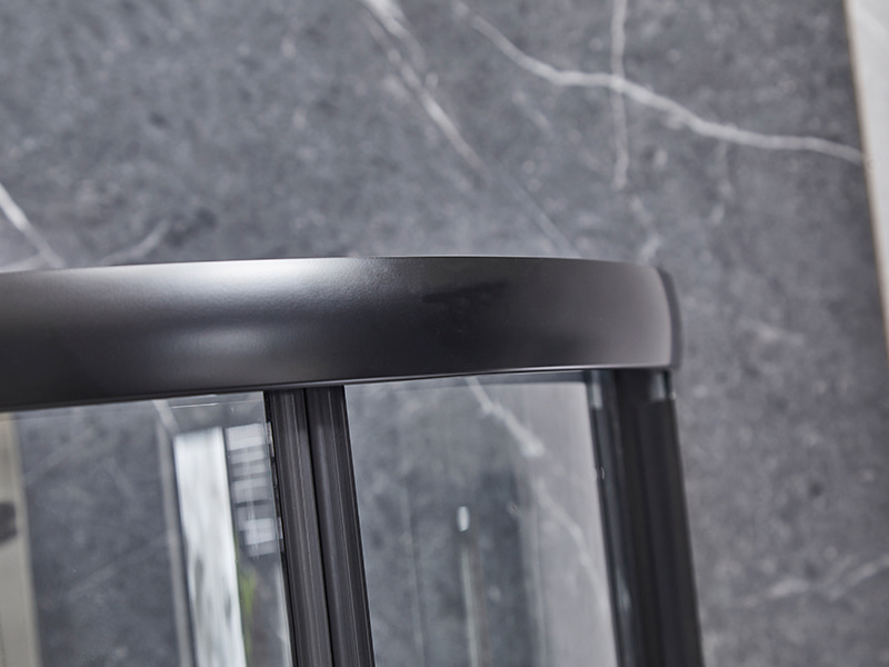 SE Skjutdörr i glas för duschvägg, svart aluminiumprofil SE Skjutdörr i glas för duschvägg, svart aluminiumprofil