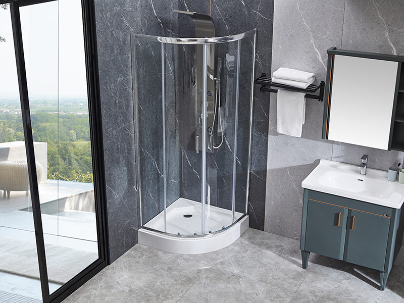 SE Krom aluminiumprofil skjutbara duschkabin för badrum SE Krom aluminiumprofil skjutbara duschkabin för badrum