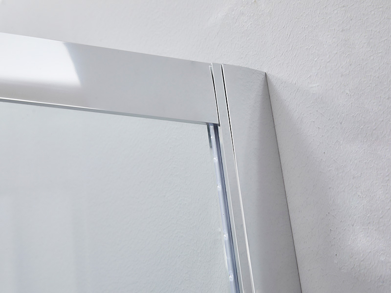 SQ Klart härdat glas badrum med skjutbar duschvägg, med bricka SQ Klart härdat glas badrum med skjutbar duschvägg, med bricka